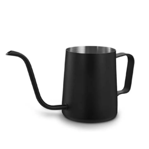 Leiteira de Aço Inox com Bico Fino Preta 600ML -  Mimo Style